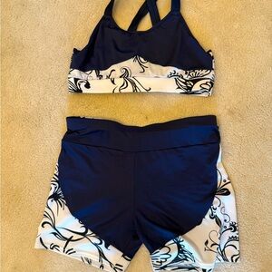 Elegant Navy and White Bikini Set